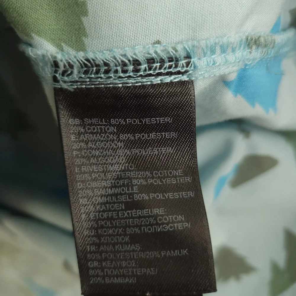 The North Face Shirt Mens S Blue Tree Print Short Sleeve Button Up Outdoor